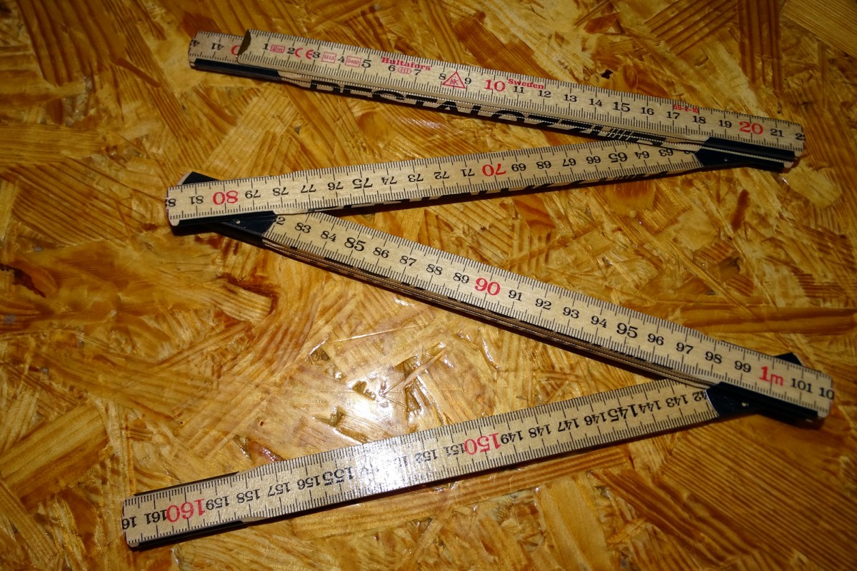 Meterstab mit vielen Zahlen